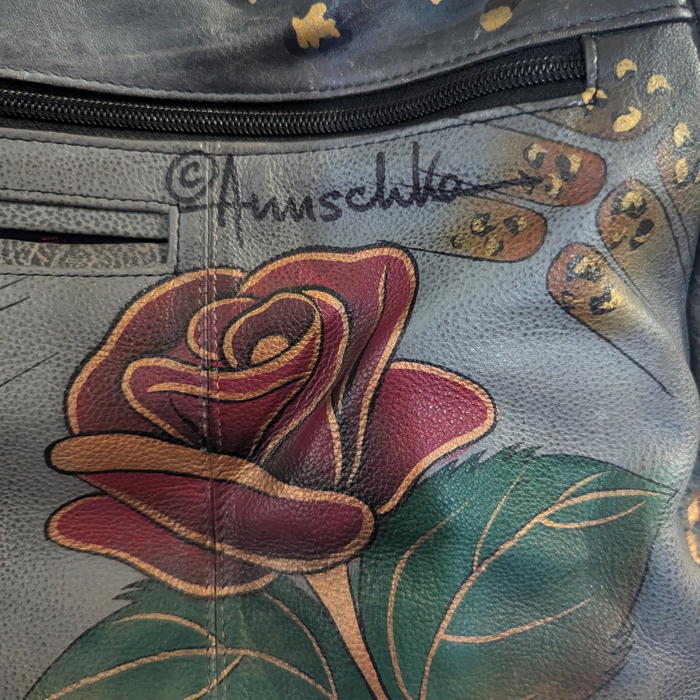 Floral Patterned Leather Bag - image 4